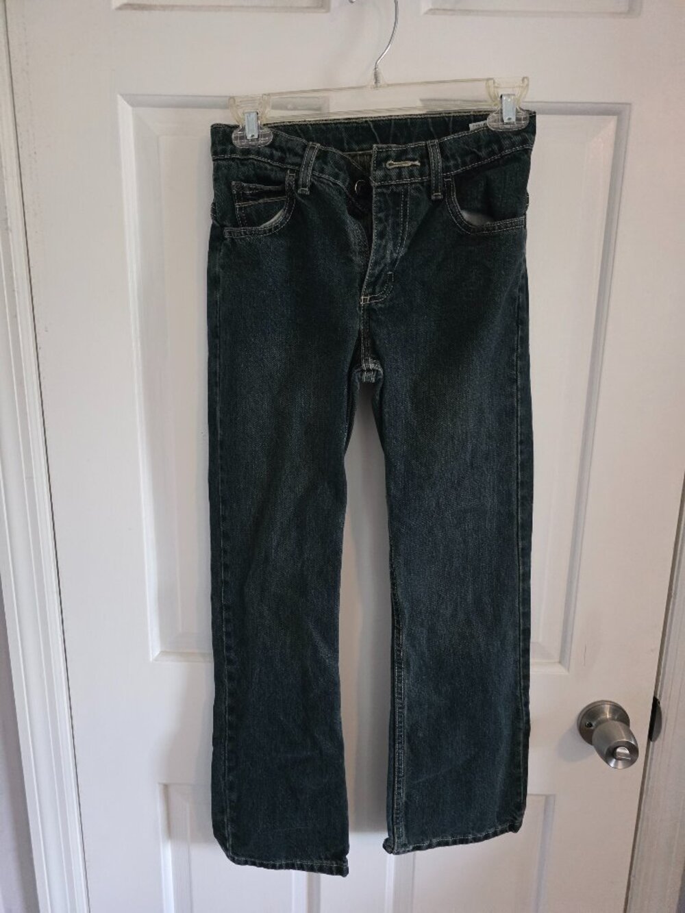 Boys Youth Wrangler Dark Denim Jeans size 12 Regular Adjustable Waist